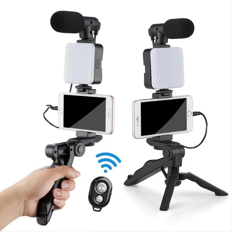 Youtube Phone Accessories - 삼각대가 있는 스마트폰 브이로그 키트, 휴대폰