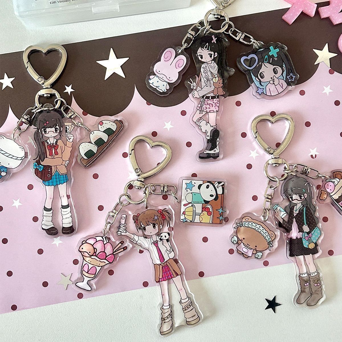 Phone Accessories Hanging - 귀여운 소녀 미적 아크릴 전화 액세서리
