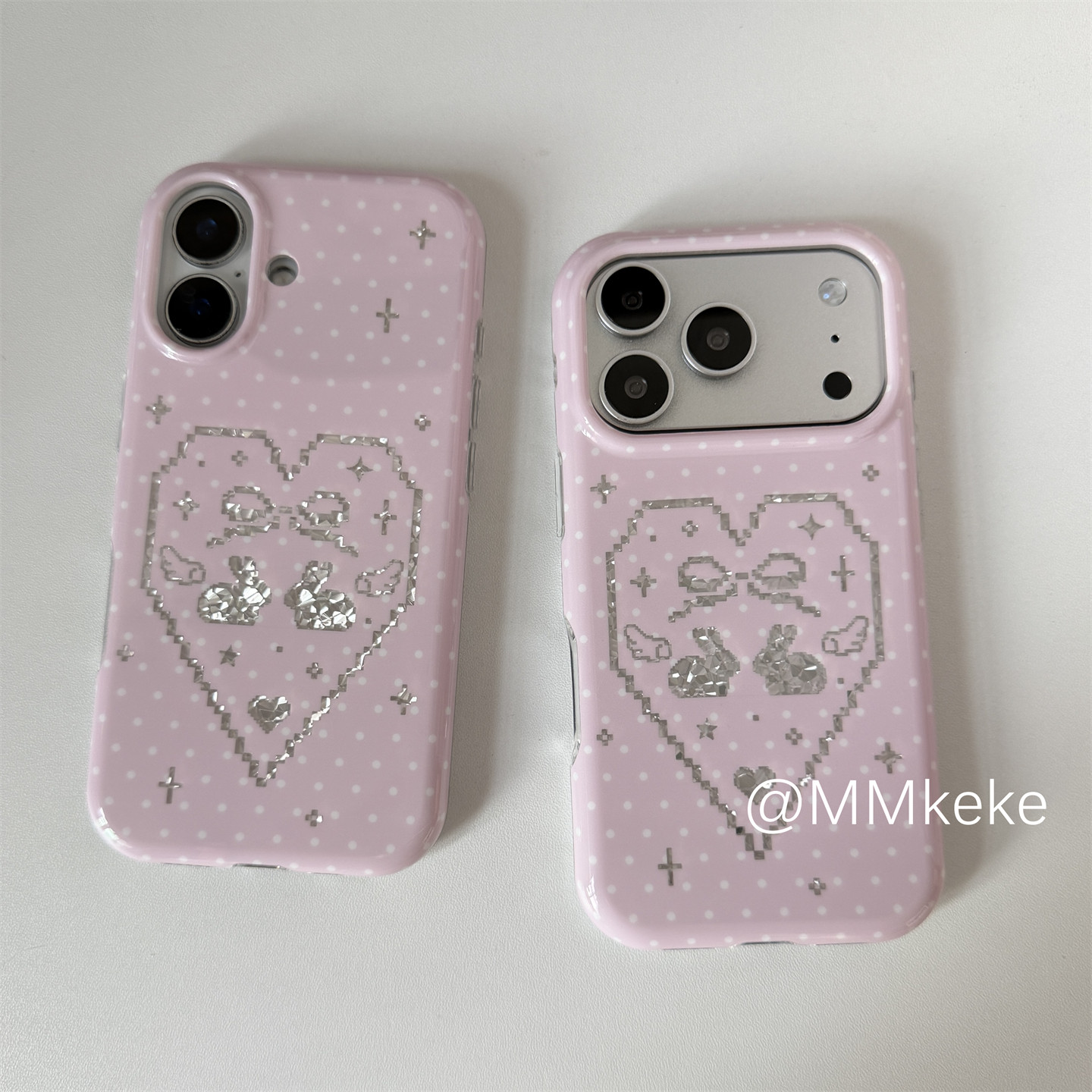 Y2K Phone Accessories - 한국풍 핑크 스위트 걸 토끼 반짝이는
