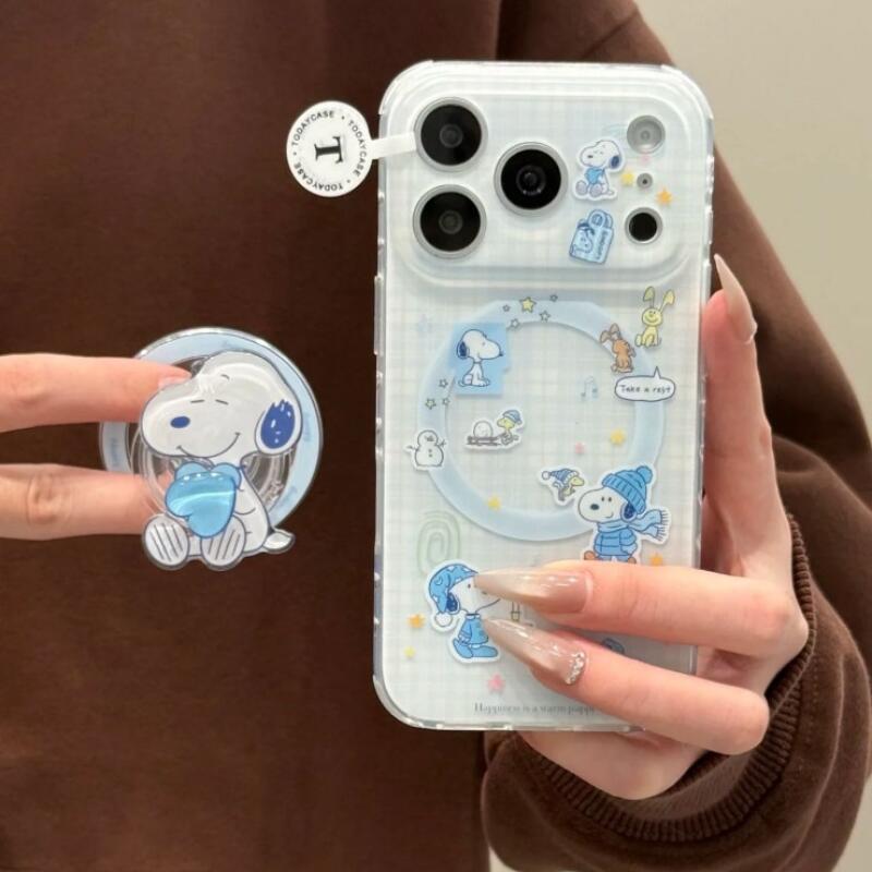 Phone Accessories From China - 스누피 폰 케이스 카와이 블루 눈사람