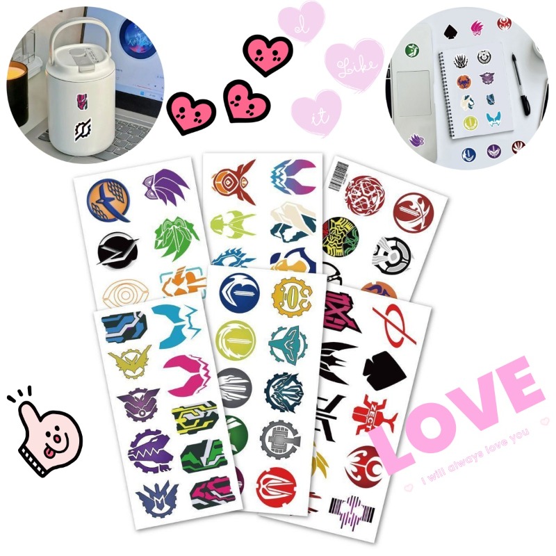 Phone Accessories Items - 60 시트 가면 라이더 로고 스티커