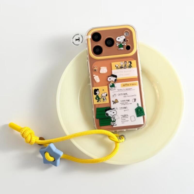 스누피 폰 케이스 귀여운 커피 노트 테마 시리즈 폰 보 - Phone Accessories From China 리뷰 및 가격