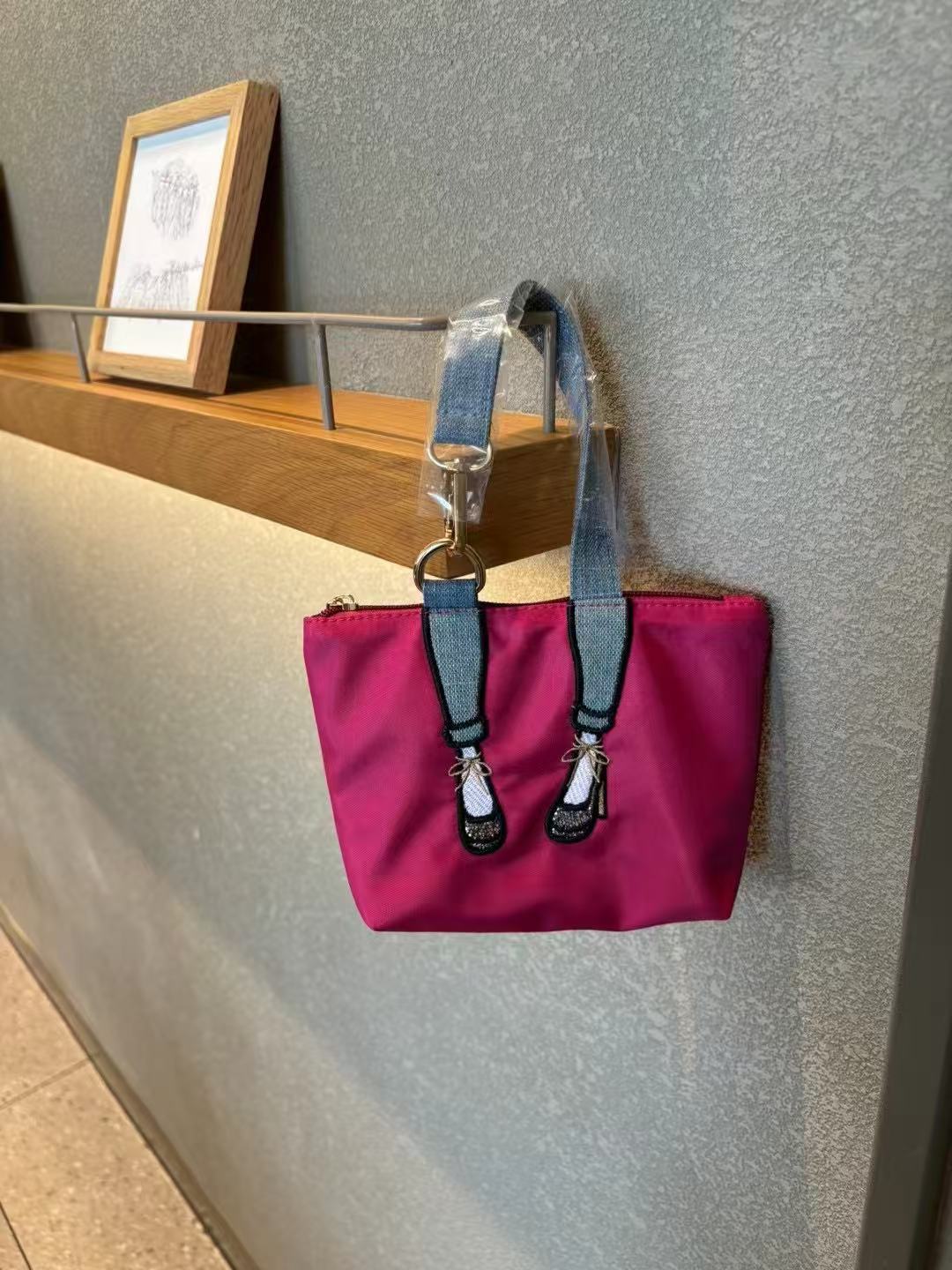 패션 자수 제로 월렛 방수 나일론 패브릭 가방 여성용  - Phone Accessories Hanging 리뷰 및 가격