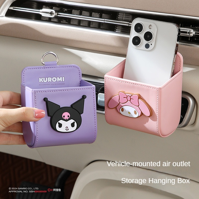 산리오 쿠로미 헬로키티 차량 에어컨 통풍구 수납함 수납 - Phone Accessories Hanging 리뷰 및 가격