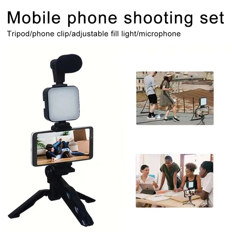 삼각대가 있는 스마트폰 브이로그 키트, 휴대폰 거치대  - Youtube Phone Accessories 리뷰 및 가격