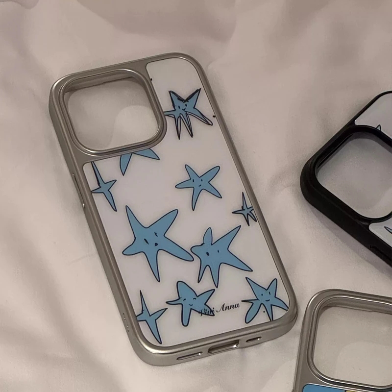 인스 니치 크리에이티브 블루 스타 퍼피 커플 글로시 표 - Y2K Phone Accessories 리뷰 및 가격