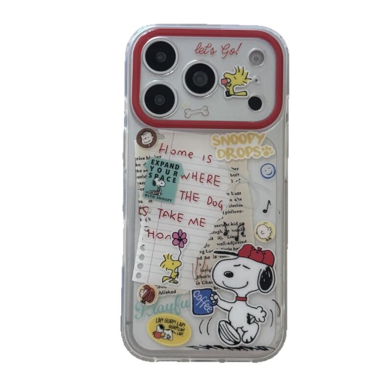 스누피 휴대폰 케이스 카와이 그래피티 커피 테마 시리즈 - Phone Accessories From China 리뷰 및 가격