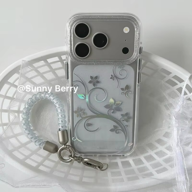 패션 심플 플라워 바인 Y2K 글리터 폰 케이스 (아이 - Phone Accessories Magnetic 리뷰 및 가격