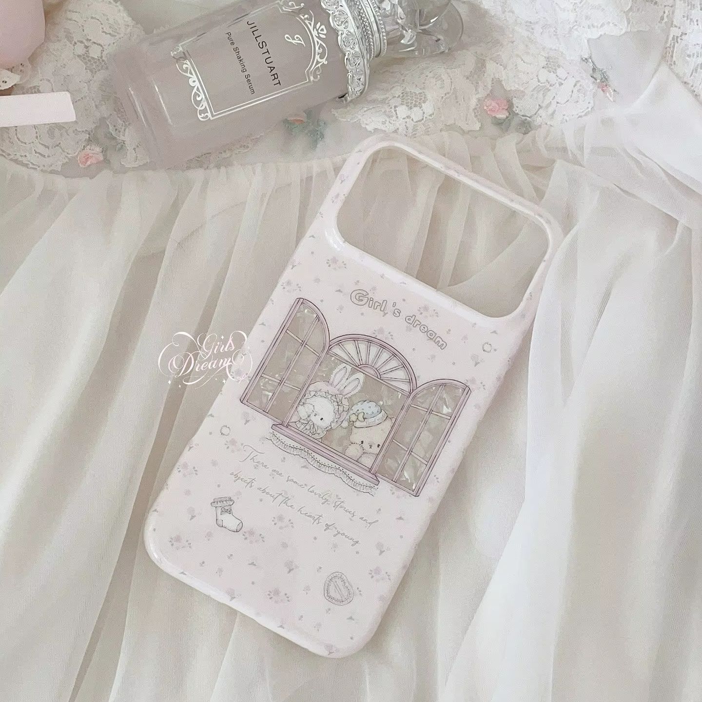 귀여운 토끼곰 꽃무늬 핑크 Y2K 소녀 드림 폰 케이스 - Y2K Phone Accessories 리뷰 및 가격