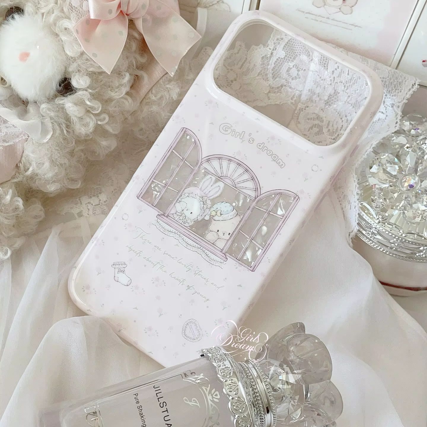 귀여운 토끼곰 꽃무늬 핑크 Y2K 소녀 드림 폰 케이스 - Y2K Phone Accessories 리뷰 및 가격