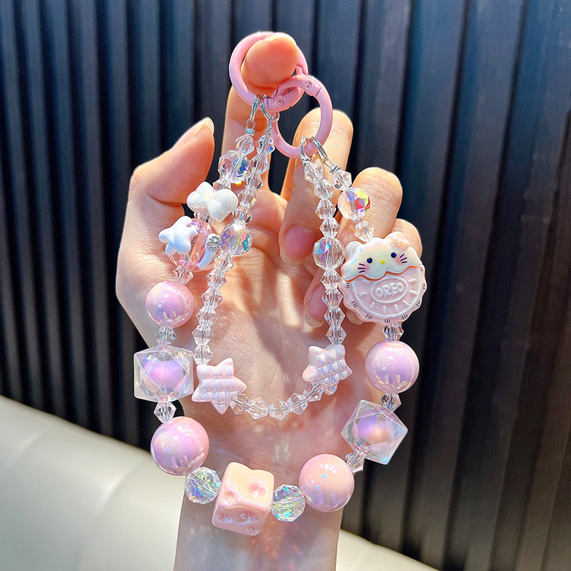 귀여운 만화 캐릭터 폰케이스 걸이줄 손목 펜던트 리본  - Phone Accessories Hanging 리뷰 및 가격