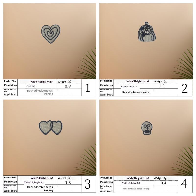 1 세트 하트 고양이 해골 새 수 놓은 패치 의류 모자 - Phone Accessories Usa 리뷰 및 가격