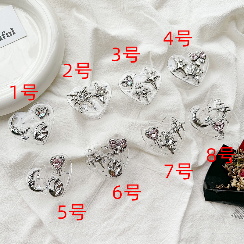 클리어 하트 폰 그립 홀더, 뒷면 접착식 Y2K 코케트 - Phone Accessories Items 리뷰 및 가격
