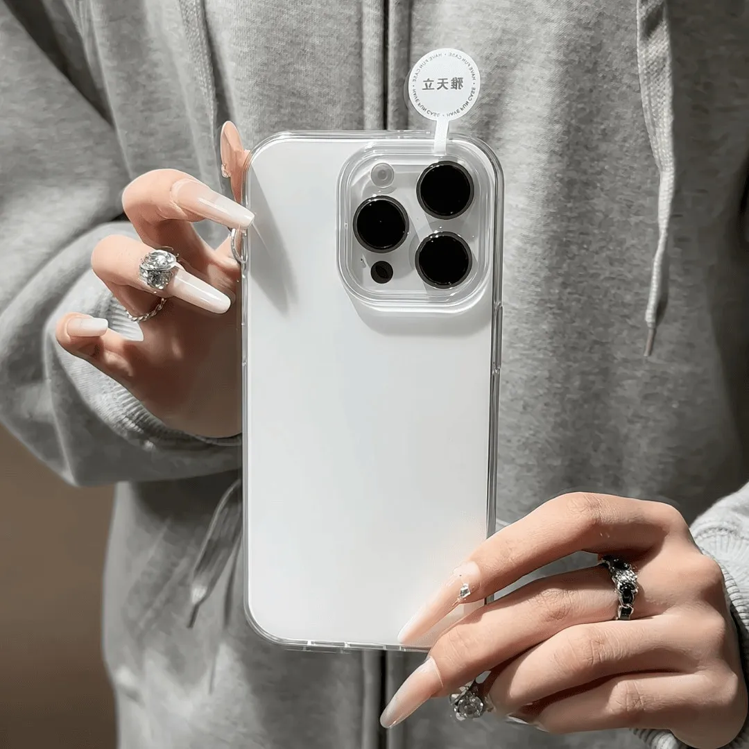 고급 미니멀리스트 화이트 큰 구멍 IMD 광택 표면 귀 - Y2K Phone Accessories 리뷰 및 가격