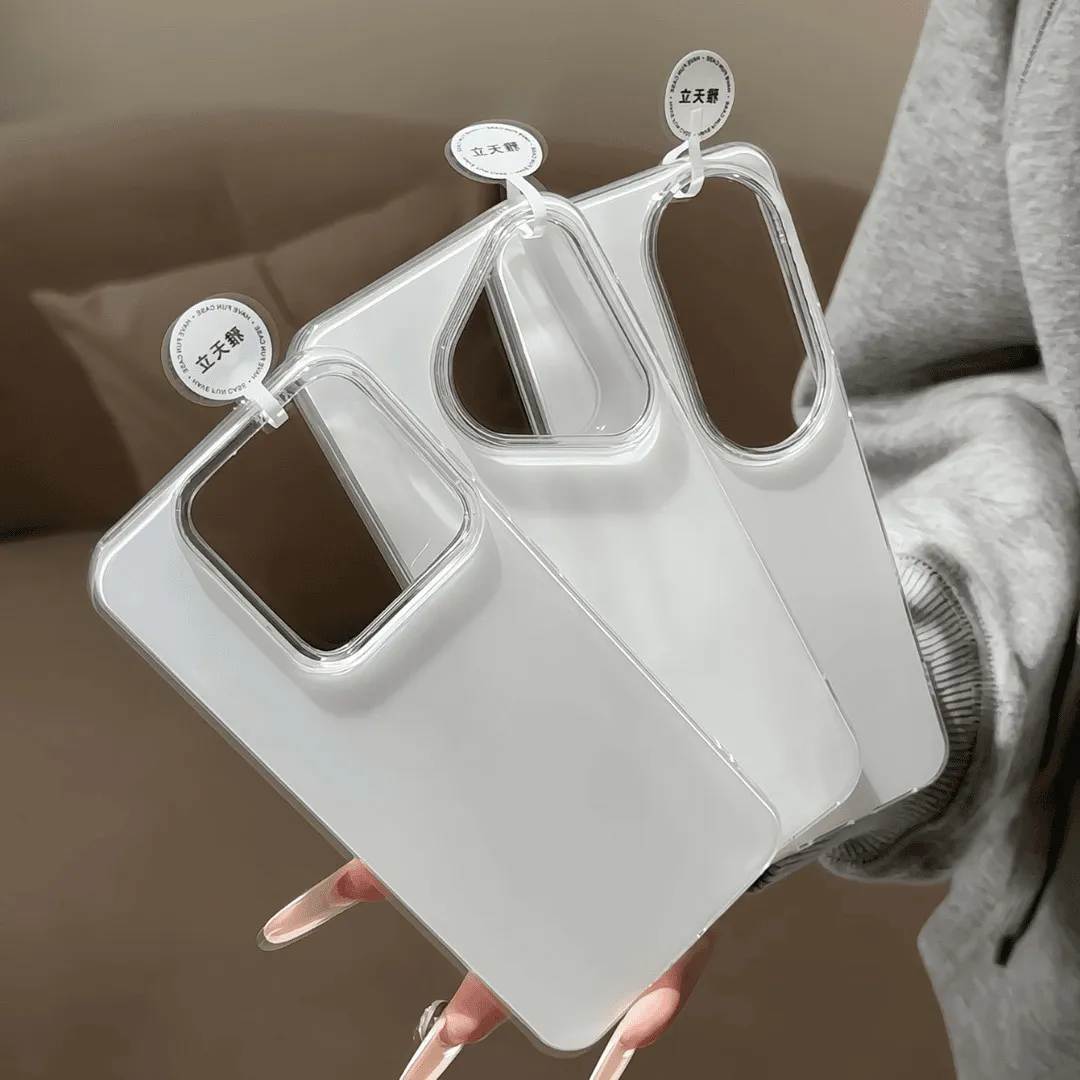 고급 미니멀리스트 화이트 큰 구멍 IMD 광택 표면 귀 - Y2K Phone Accessories 리뷰 및 가격