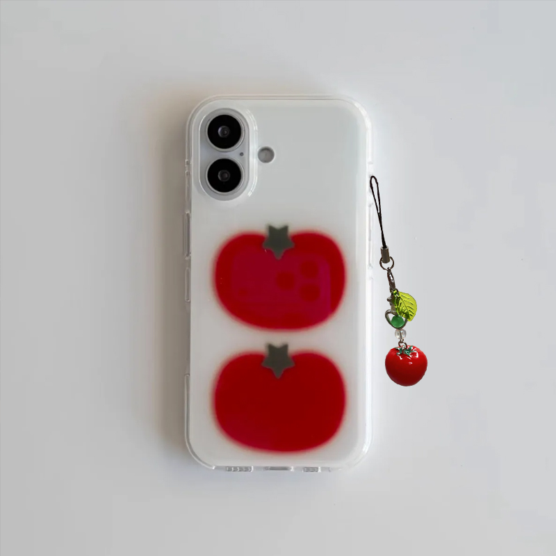 한국 인스 투 테드 토마토 만화 귀여운 창의적인 아이폰 - Y2K Phone Accessories 리뷰 및 가격