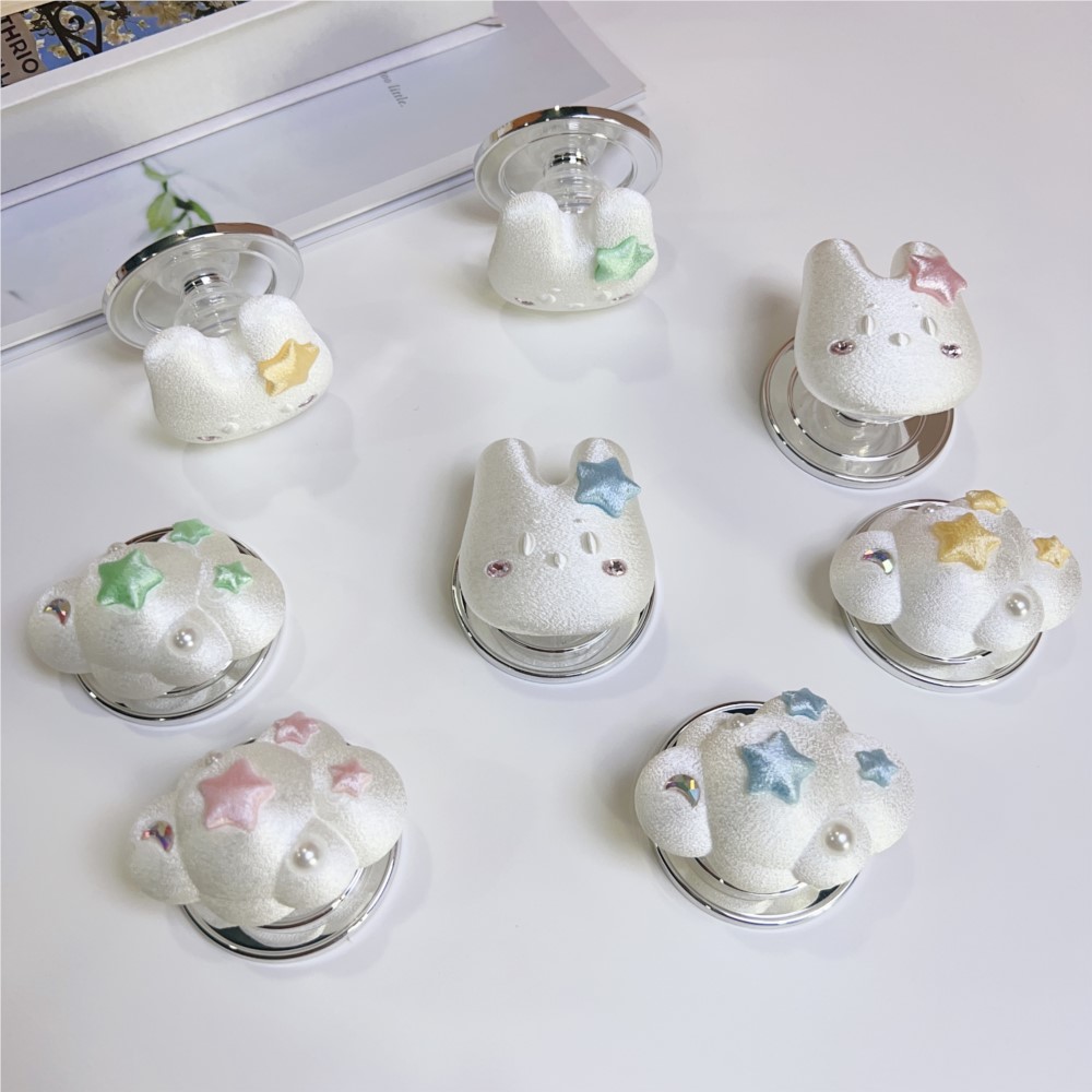 귀여운 3D 만화 토끼 곰 모양 휴대폰 뒷면 거치대 모 - Phone Accessories Video 리뷰 및 가격