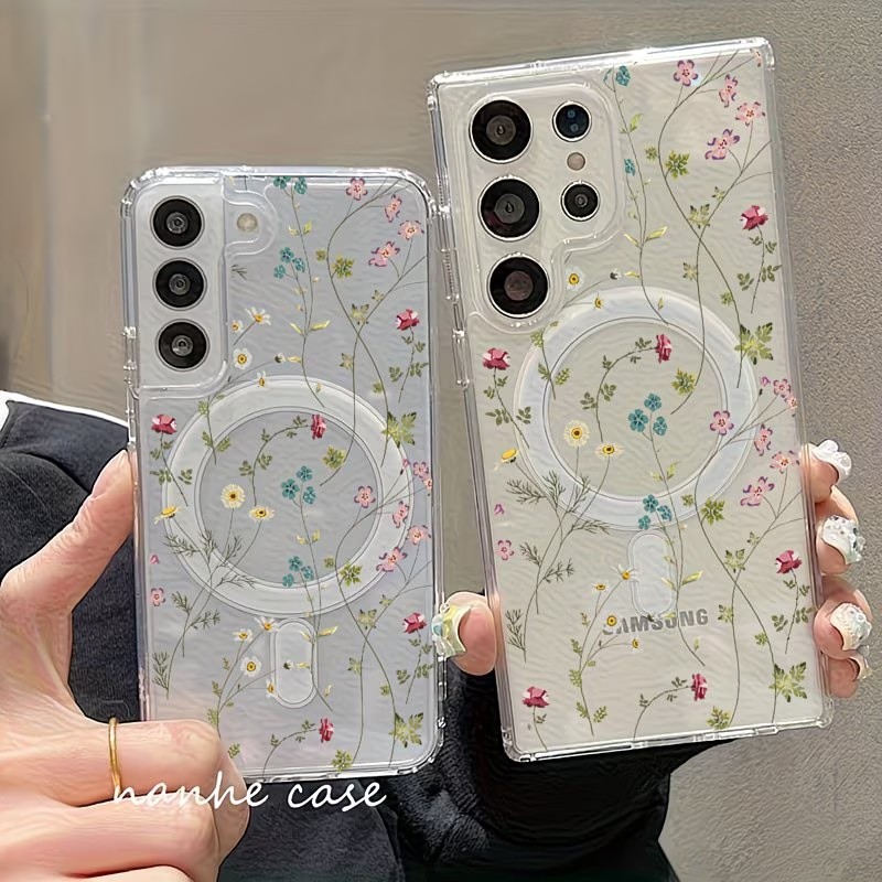 플로럴 패턴 자석형 휴대폰 케이스 (삼성 갤럭시 S26 - Phone Accessories And Cases 리뷰 및 가격