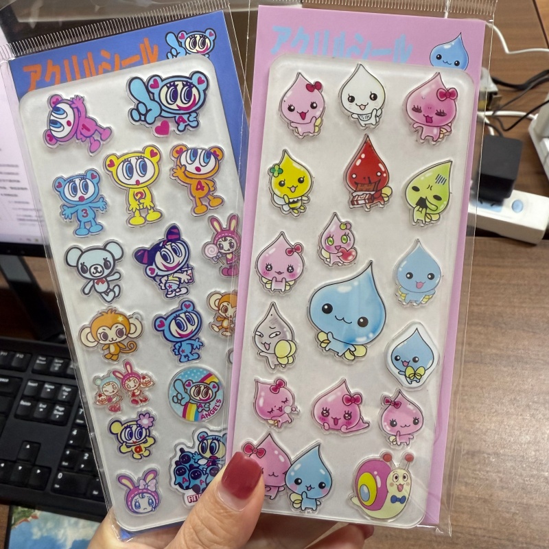 재고 있음 레트로 물방울 아크릴 하드 스티커 엔젤 블루 - Phone Accessories From China 리뷰 및 가격