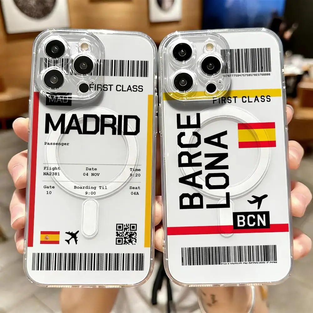 여행용 비행기 티켓 스페인 휴대폰 케이스 아이폰 17  - Phone Accessories Magnetic 리뷰 및 가격