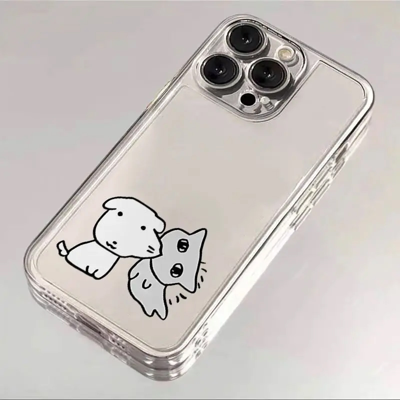 새로운 한국 귀여운 강아지 고양이 커플 투명 폰 케이스 - Y2K Phone Accessories 리뷰 및 가격