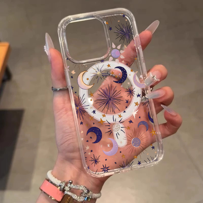 로맨틱한 해와 달 별 무늬 아이폰 17 Pro Max  - Phone Accessories Magnetic 리뷰 및 가격