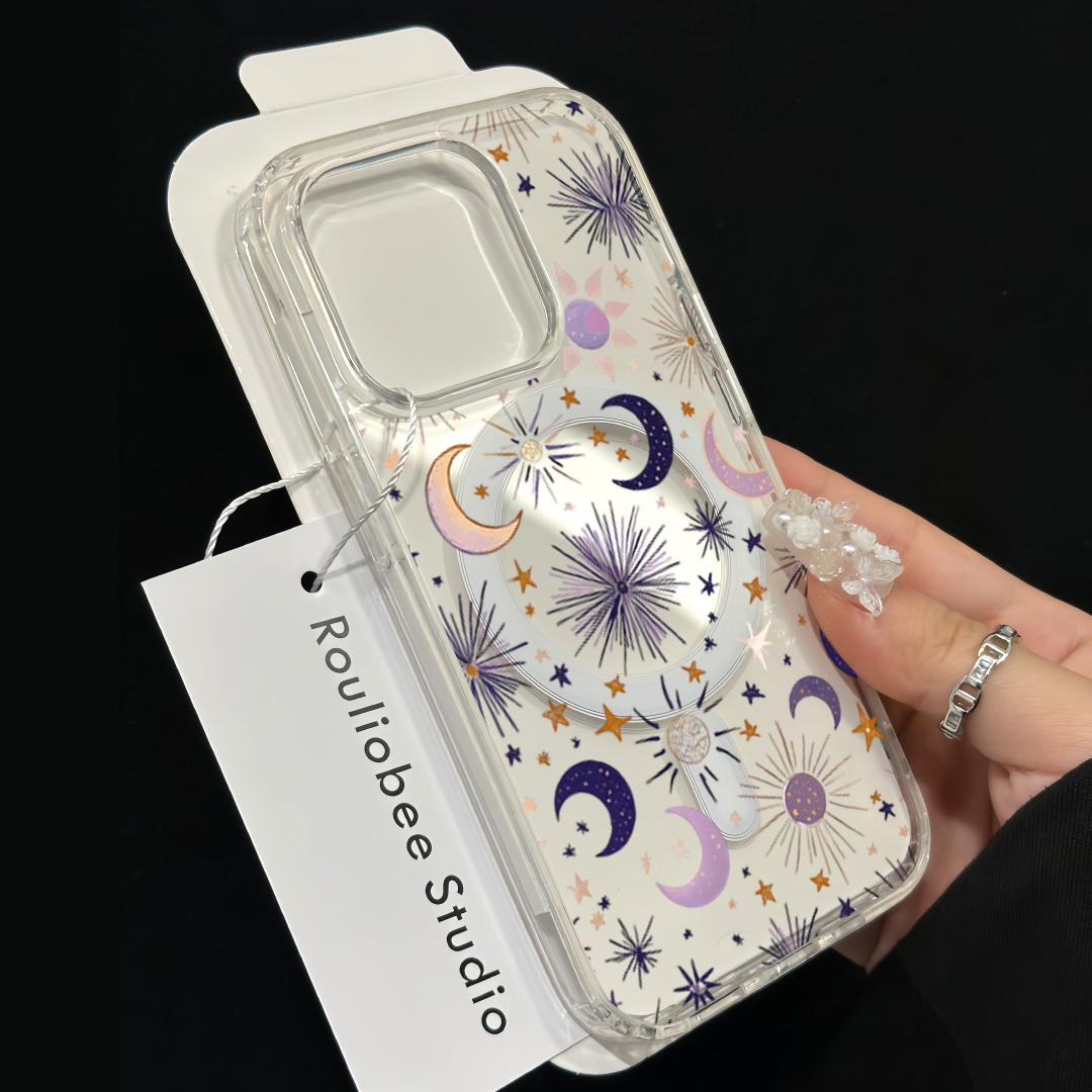 로맨틱한 해와 달 별 무늬 아이폰 17 Pro Max  - Phone Accessories Magnetic 리뷰 및 가격