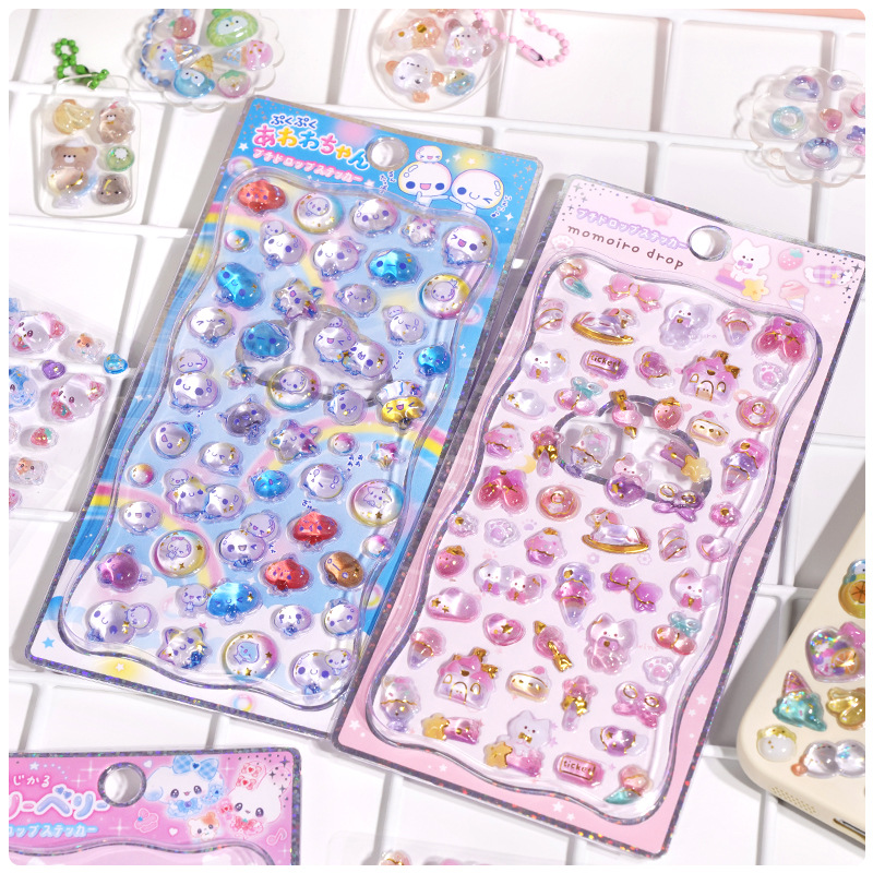 귀여운 만화 물방울 3D 스티커 창의적인 핸드 어카운트 - Phone Accessories From China 리뷰 및 가격