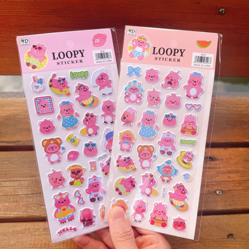 새로운 포로로 애니메이션 귀여운 루피 3D 폼 스티커, - Phone Accessories Items 리뷰 및 가격