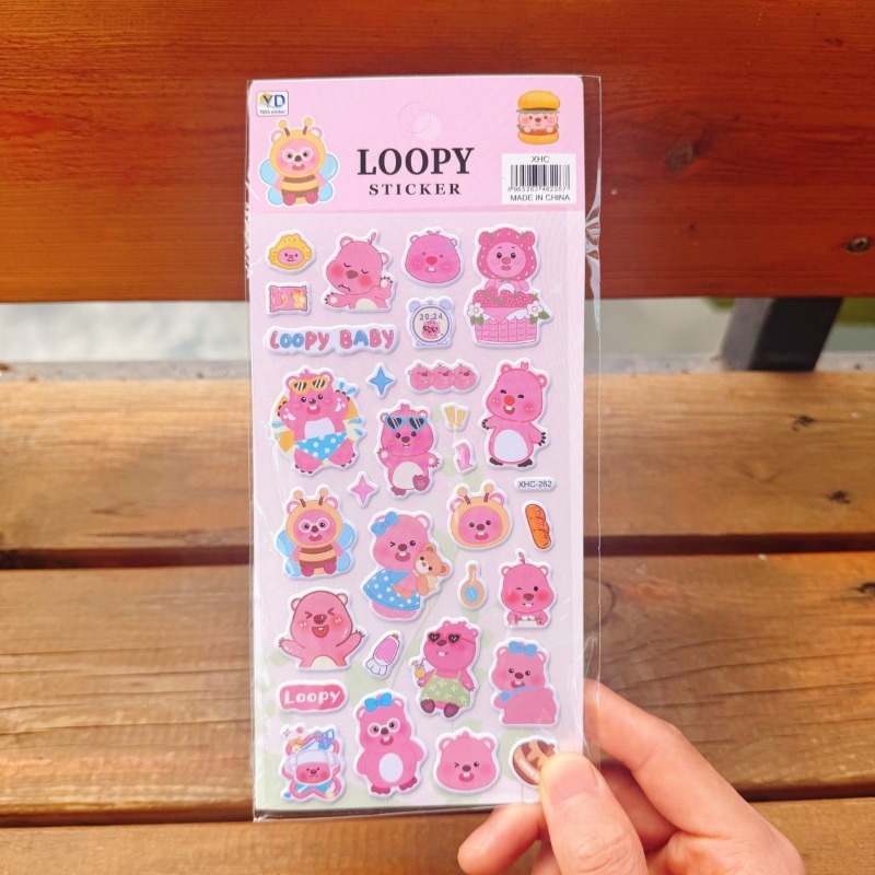 새로운 포로로 애니메이션 귀여운 루피 3D 폼 스티커, - Phone Accessories Items 리뷰 및 가격