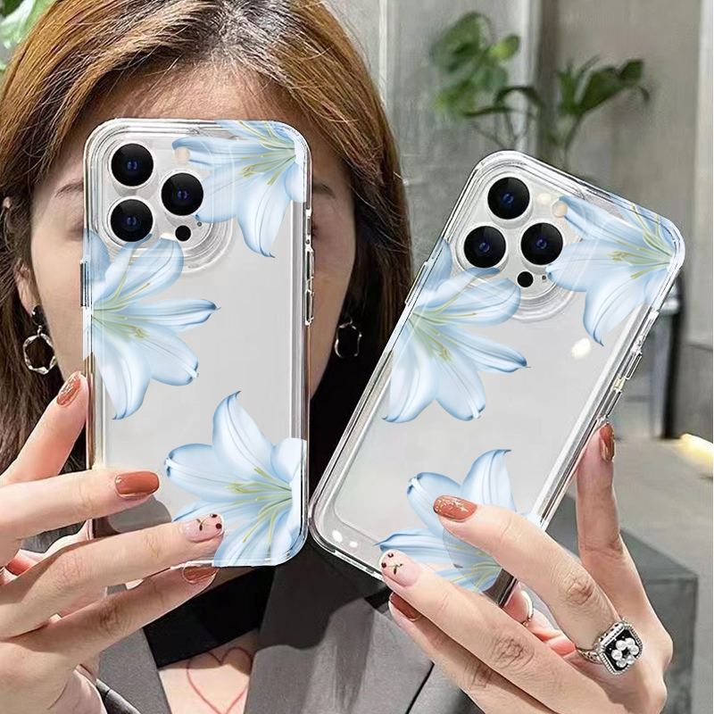 세련된 화이트 백합꽃 디자인 아이폰 17 16 15 P - Phone Accessories Kiosk 리뷰 및 가격