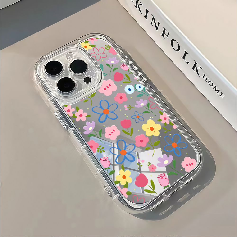 한국 스타일 꽃무늬 실버 미러 폰 케이스 아이폰 17  - Phone Accessories Kiosk 리뷰 및 가격