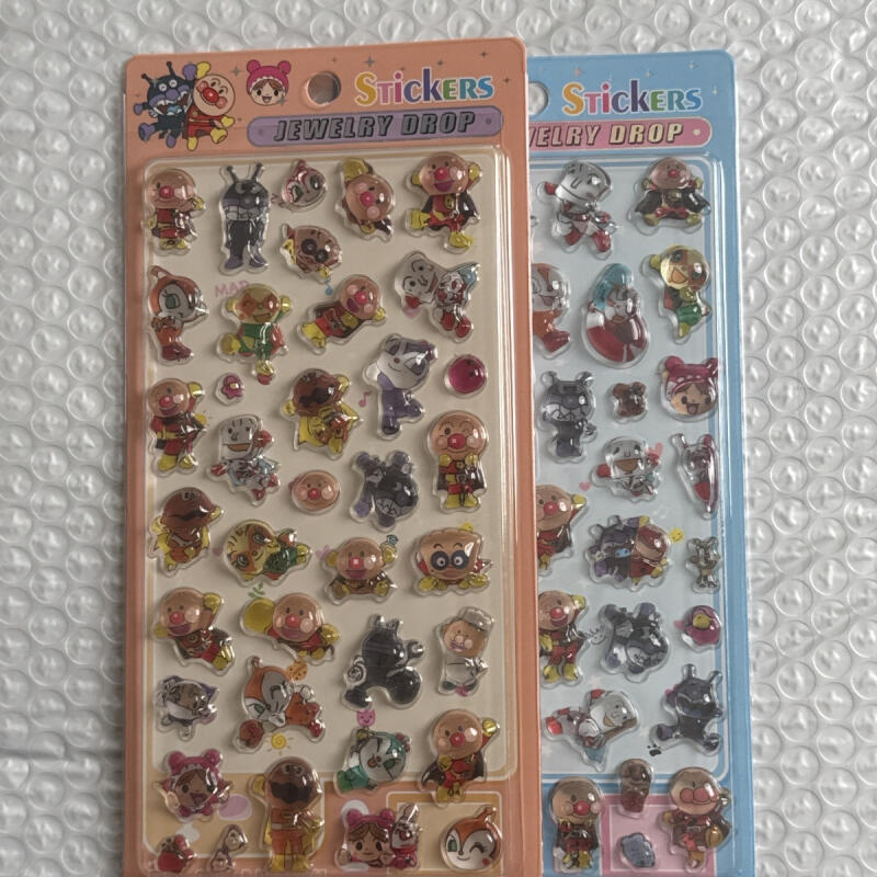 카와이 앤팬맨 3D 릴리프 스티커 창의력 만화 크리스탈 - Phone Accessories Items 리뷰 및 가격